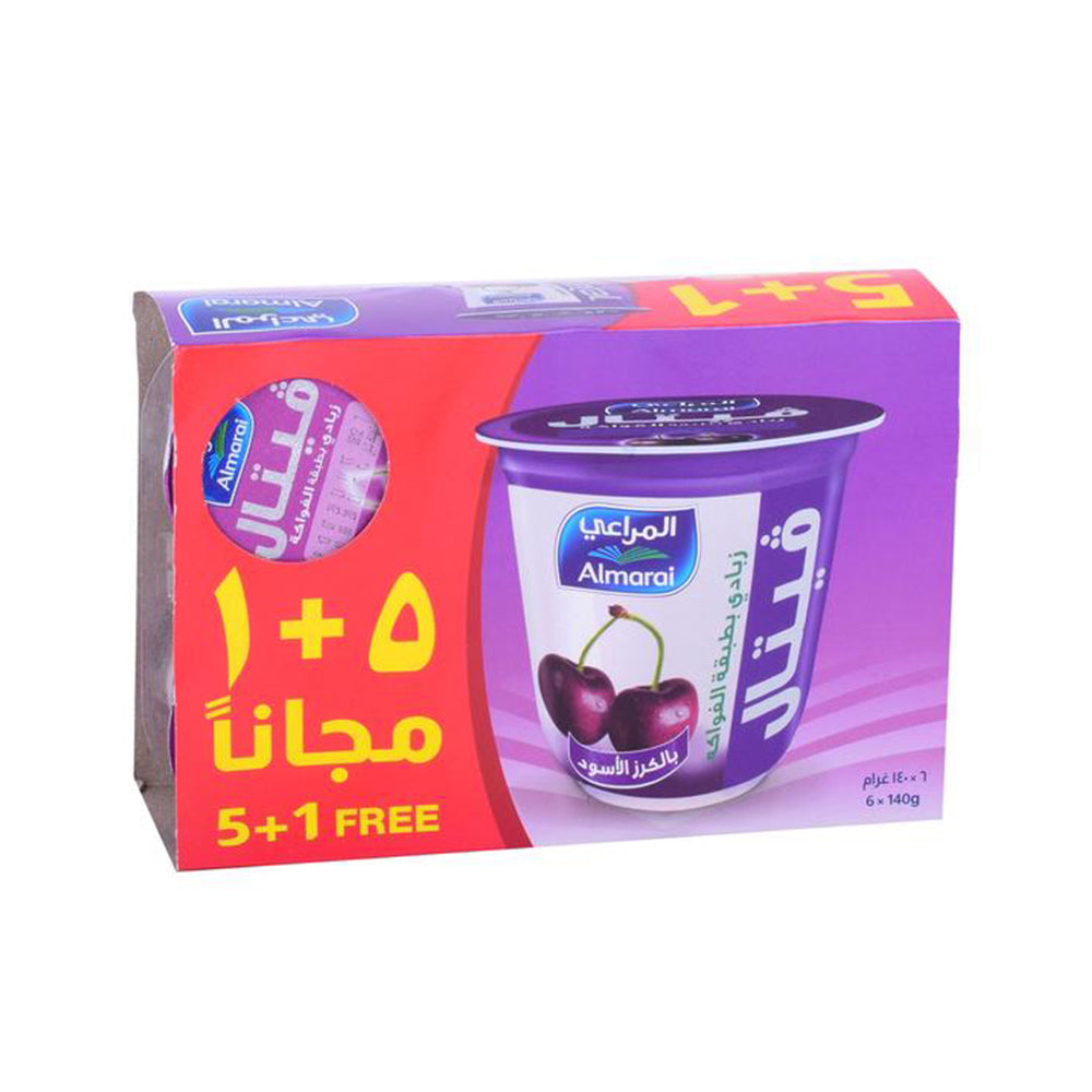 Almarai Vetal Yoghurt Black Cherry 140Gx6