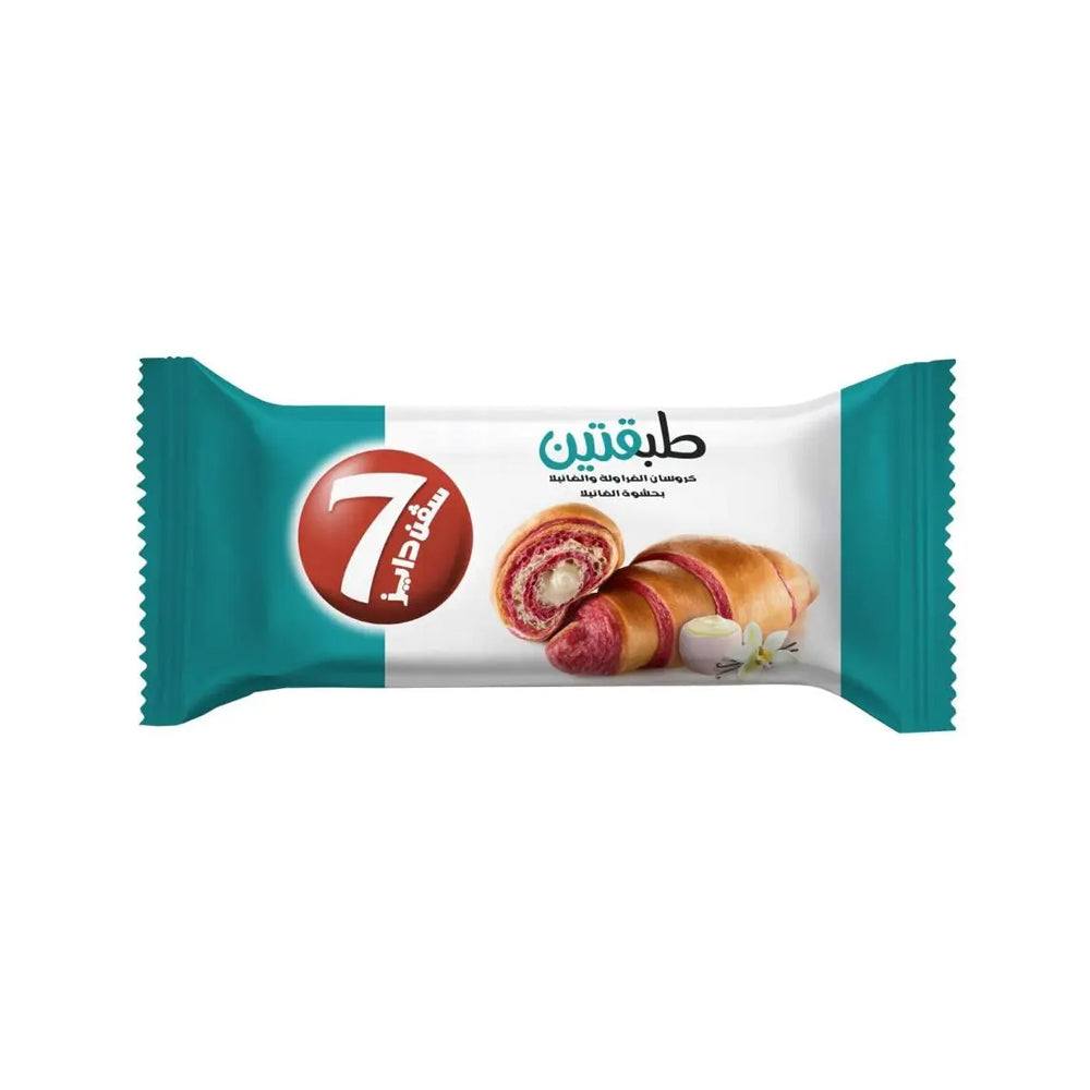 7D Double Strawberry&Vanilla Croissant With Vanilla Filling 90G