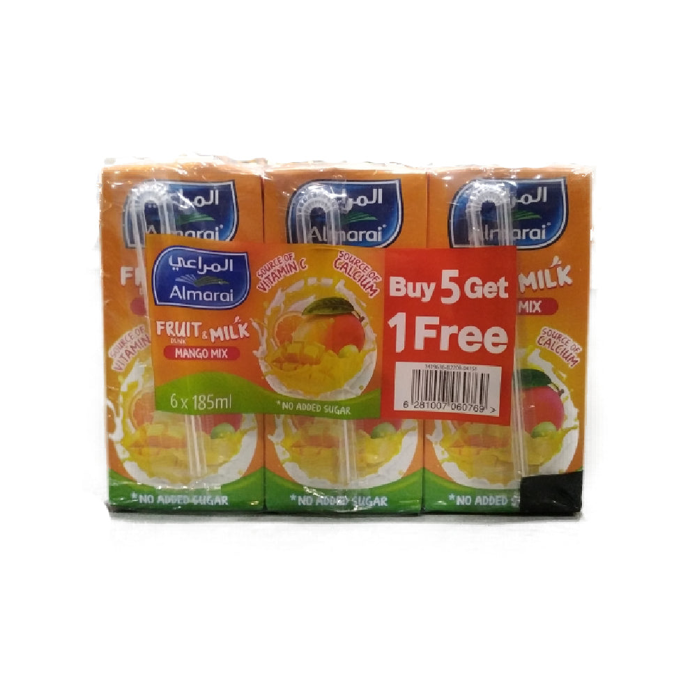 Almarai Juice Plus Mango Mix 185ml 5+1Free