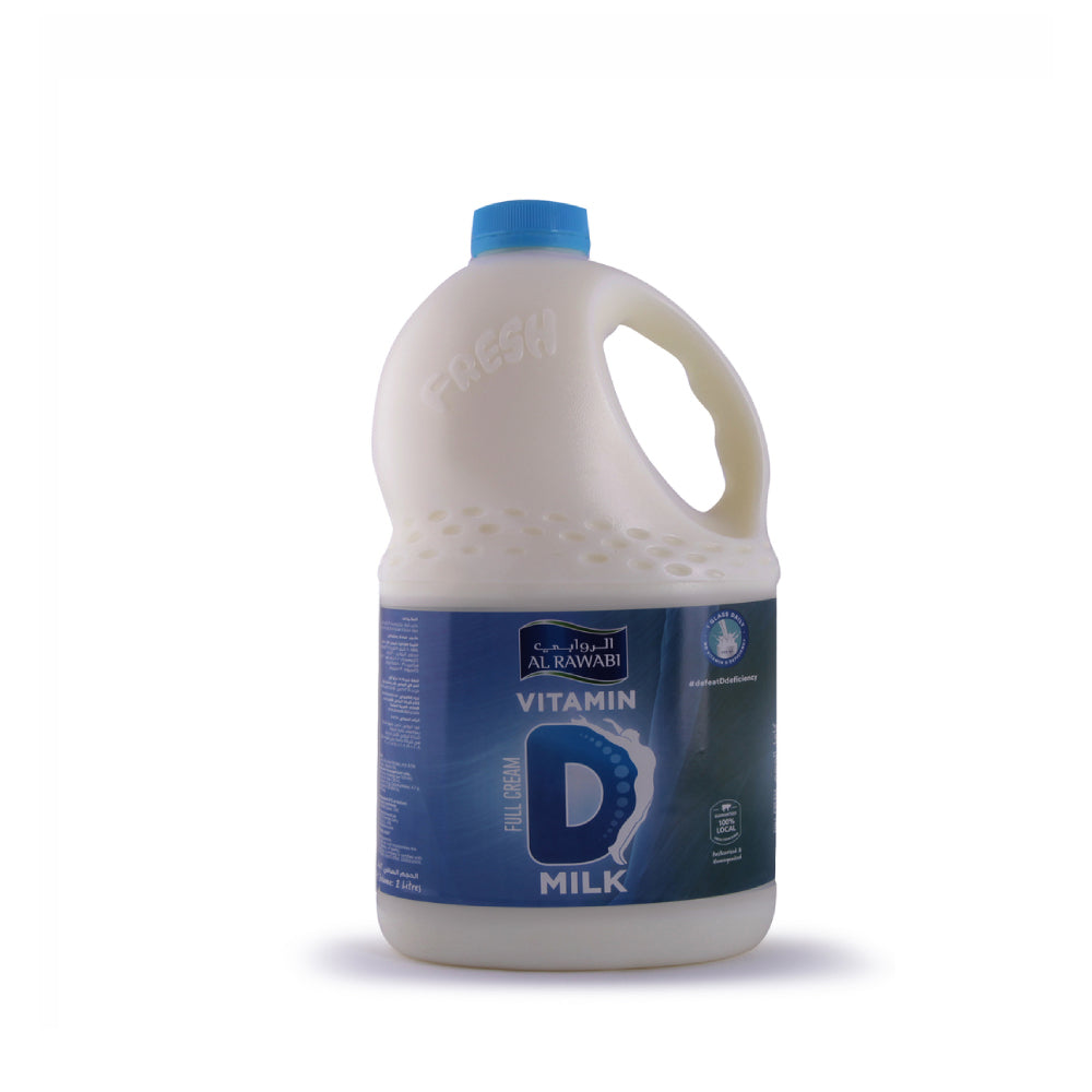Al Rawabi Fresh Vitamin D Milk Full Fat 2L