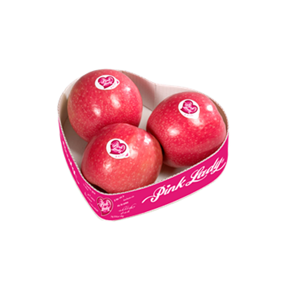 Pink Lady Apple Heart Tray 3 Pcs New Zealand 3 Pieces