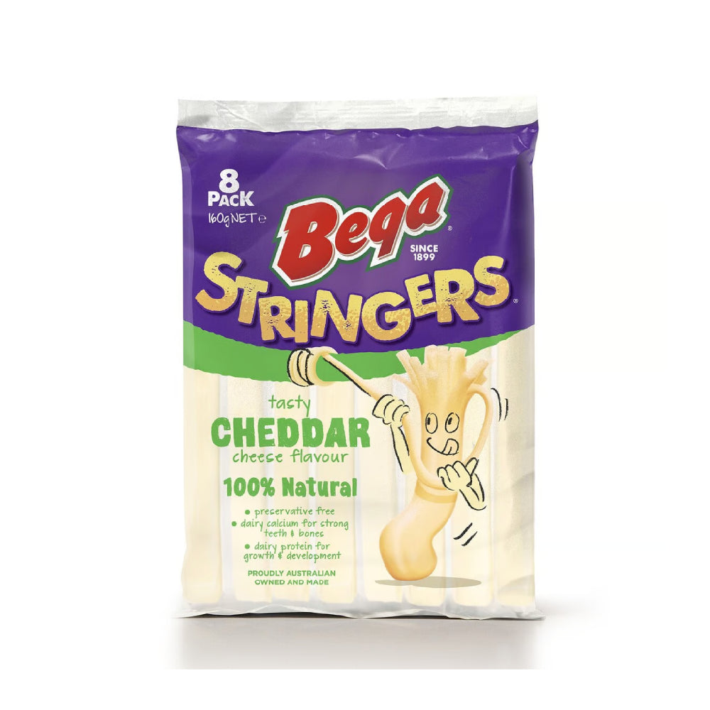 Bega Stringers Cheddar Cheese 160gm