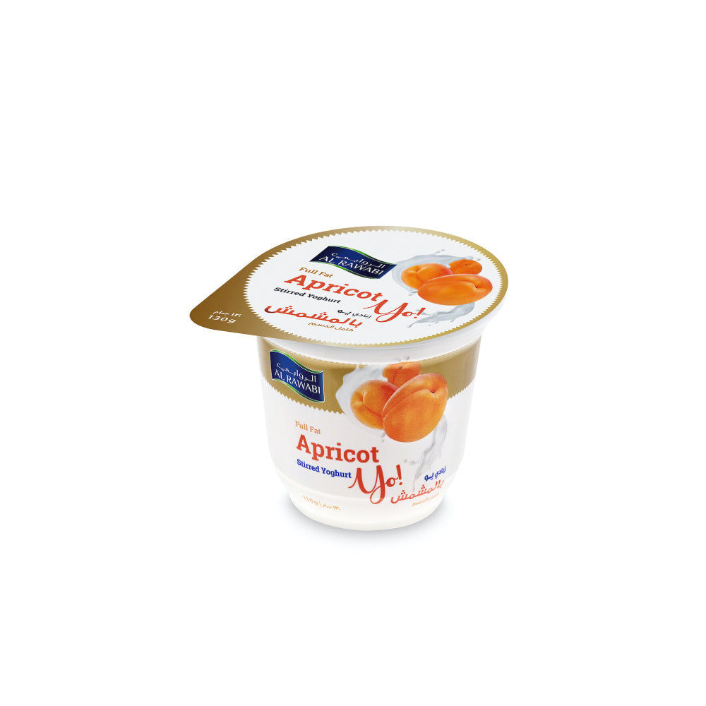 Al Rawabi Single Pot Yoghurt Apricot 130gm