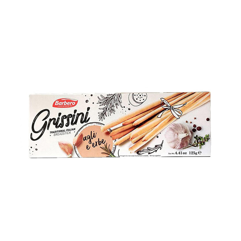 Barbero Grissini Garlic & Herbs With Extra Virgin Olive Oil 125G