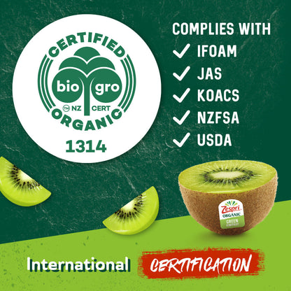 Zespri Kiwi Green Organic New Zealand 500g