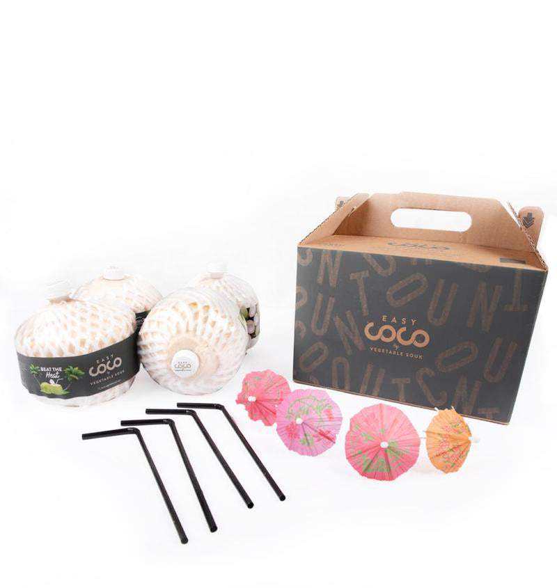Easy Coco Tender Coconut Hamper 4S Thailand 4 Piece Box